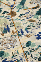 Yves Cadaqués Cream Landscape Pajamas in Silk Crêpe de Chine
