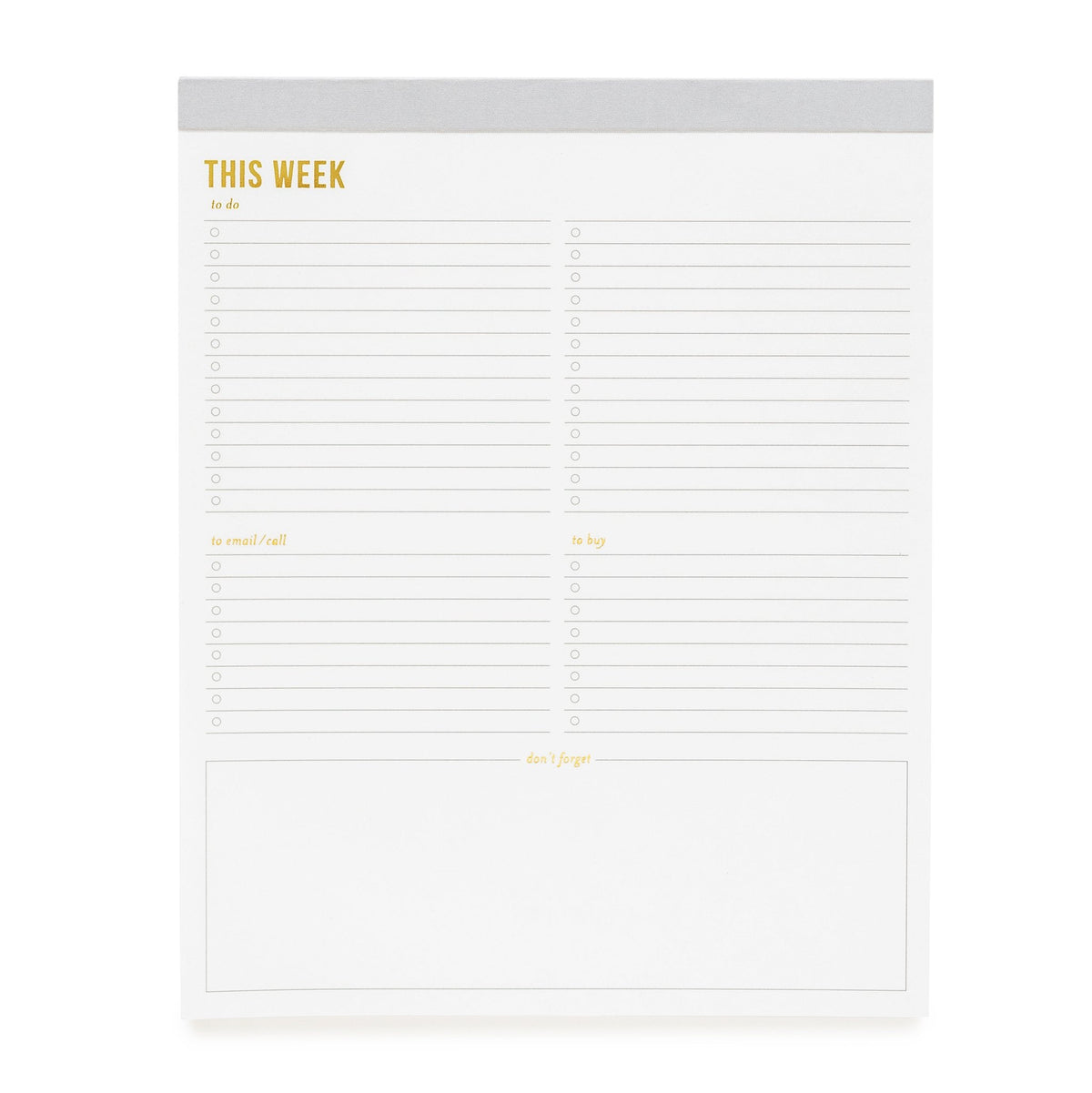 "This Week" Large Gray Pad