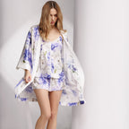 Peony Allure Camisole And Shorts Set In Blue