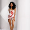 Peony Allure Camisole And Shorts Set In Blue