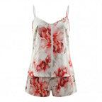 Peony Allure Camisole And Shorts Set In Blue