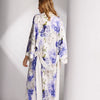 Peony Allure Long Silk Kimono Style Robe In