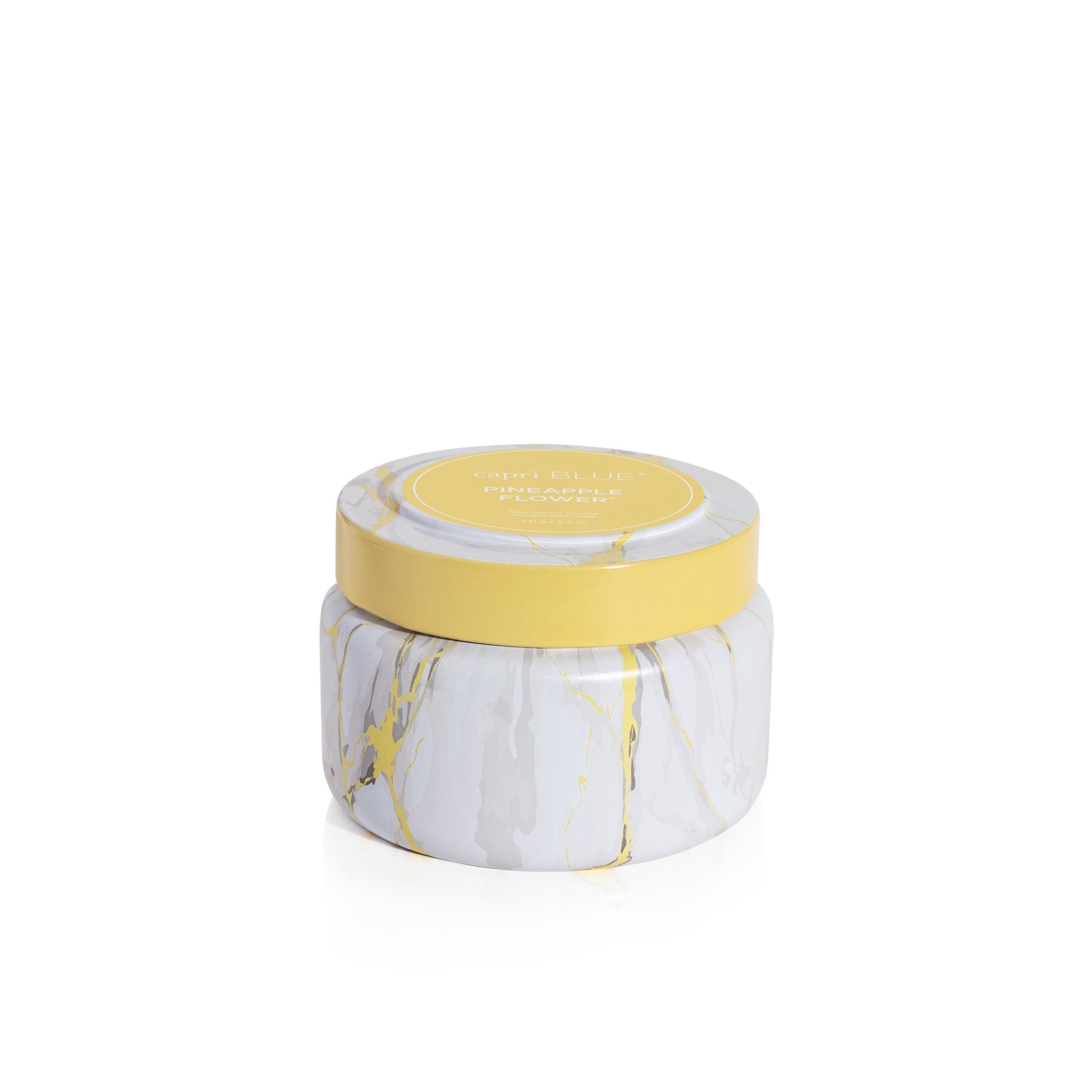 Pineapple Flower Modern Marble Printed Travel Tin Candle