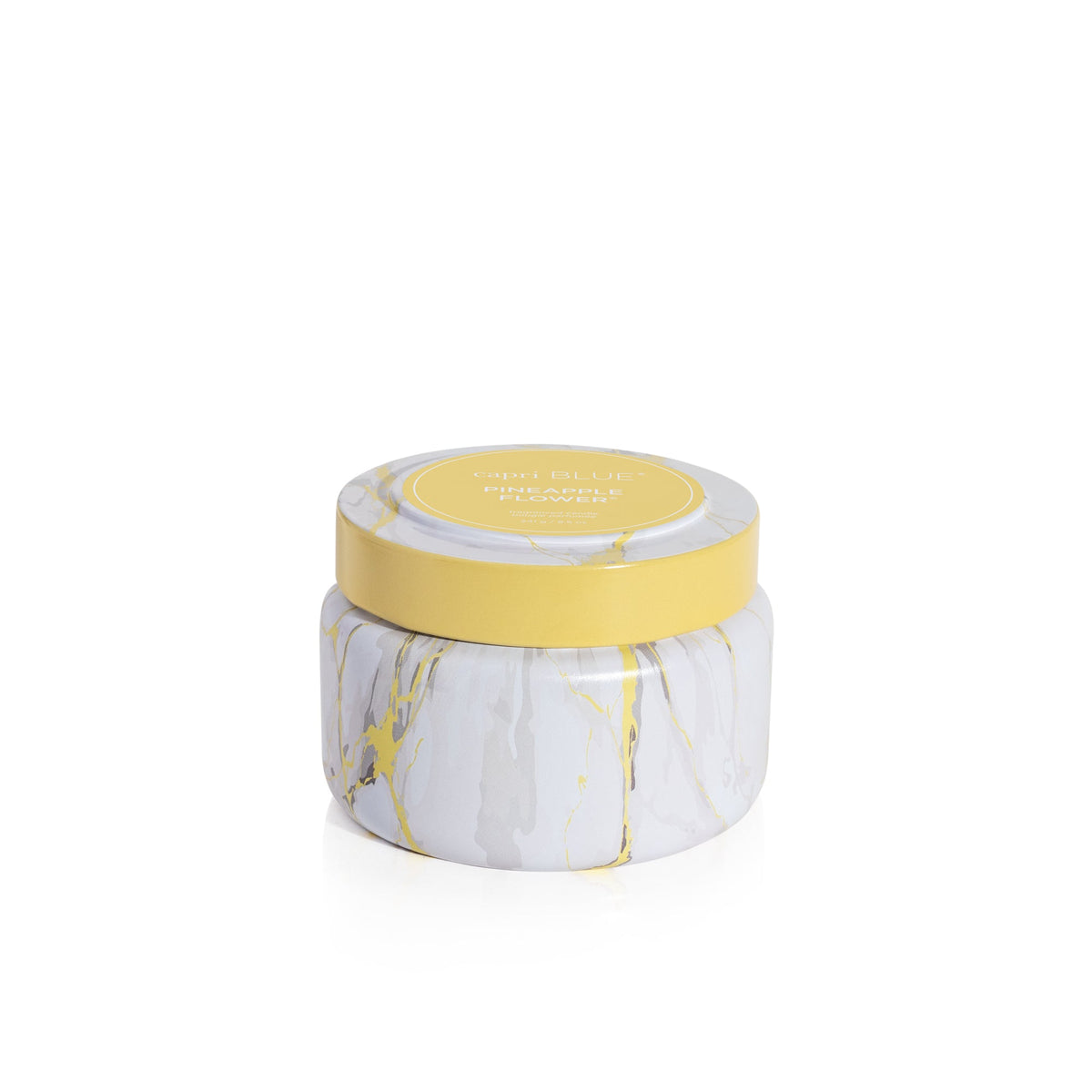 Pineapple Flower Modern Marble Printed Travel Tin Candle