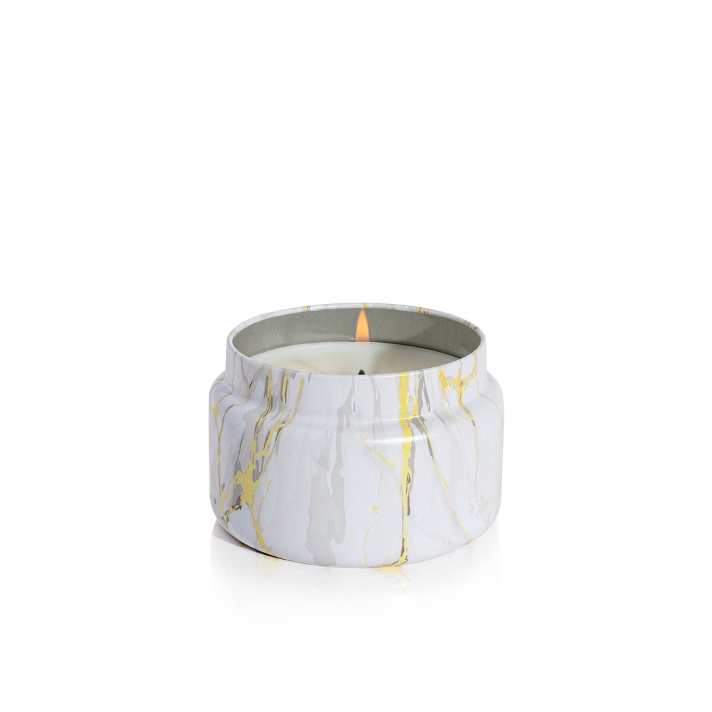 Pineapple Flower Modern Marble Printed Travel Tin Candle