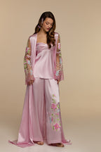B20 Floral Embroidered Silk Pants