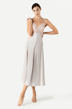 Precious Sunset Long Silk Gown