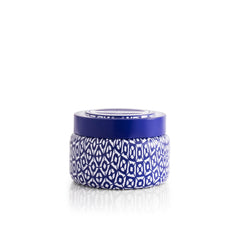Honeydew Crush Blue Printed Travel Tin Candle