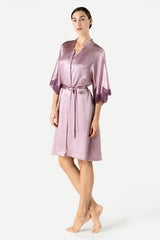 Raquel Feminine Lounge Midi Silk Kimono