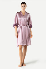 Raquel Feminine Lounge Midi Silk Kimono