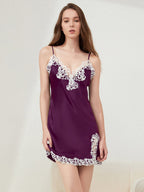 Elegant Lace Mulberry Silk Chemise