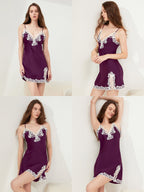 Elegant Lace Mulberry Silk Chemise