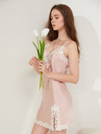 Elegant Lace Mulberry Silk Chemise