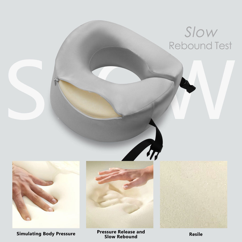 Silk Travel Neck Pillow Comfortable Support Easy Travel