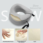 Silk Travel Neck Pillow Comfortable Support Easy Travel