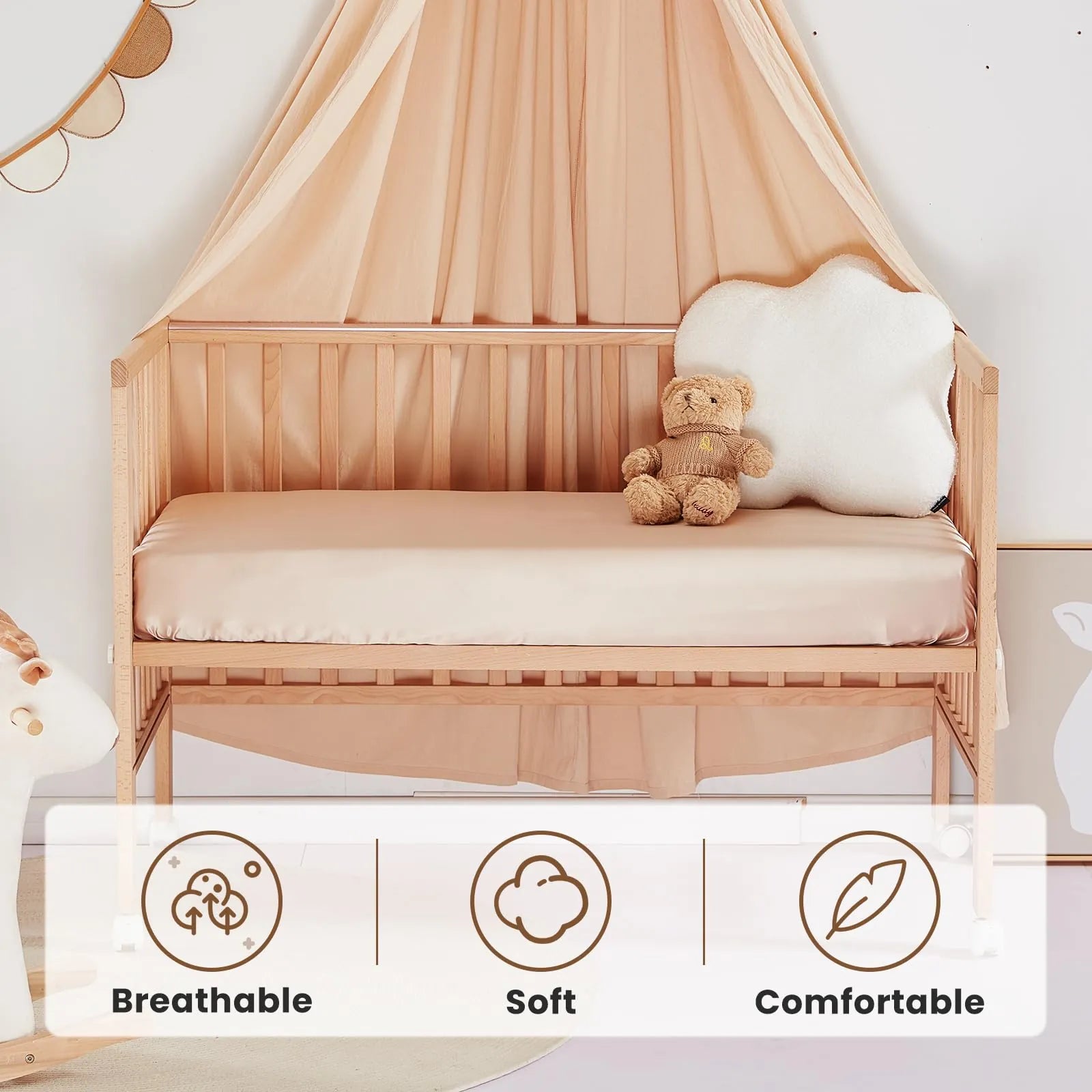 Soft Silk Crib Fitted Sheet