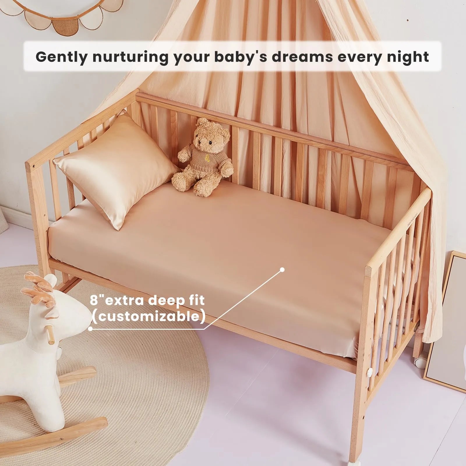 Soft Silk Crib Fitted Sheet