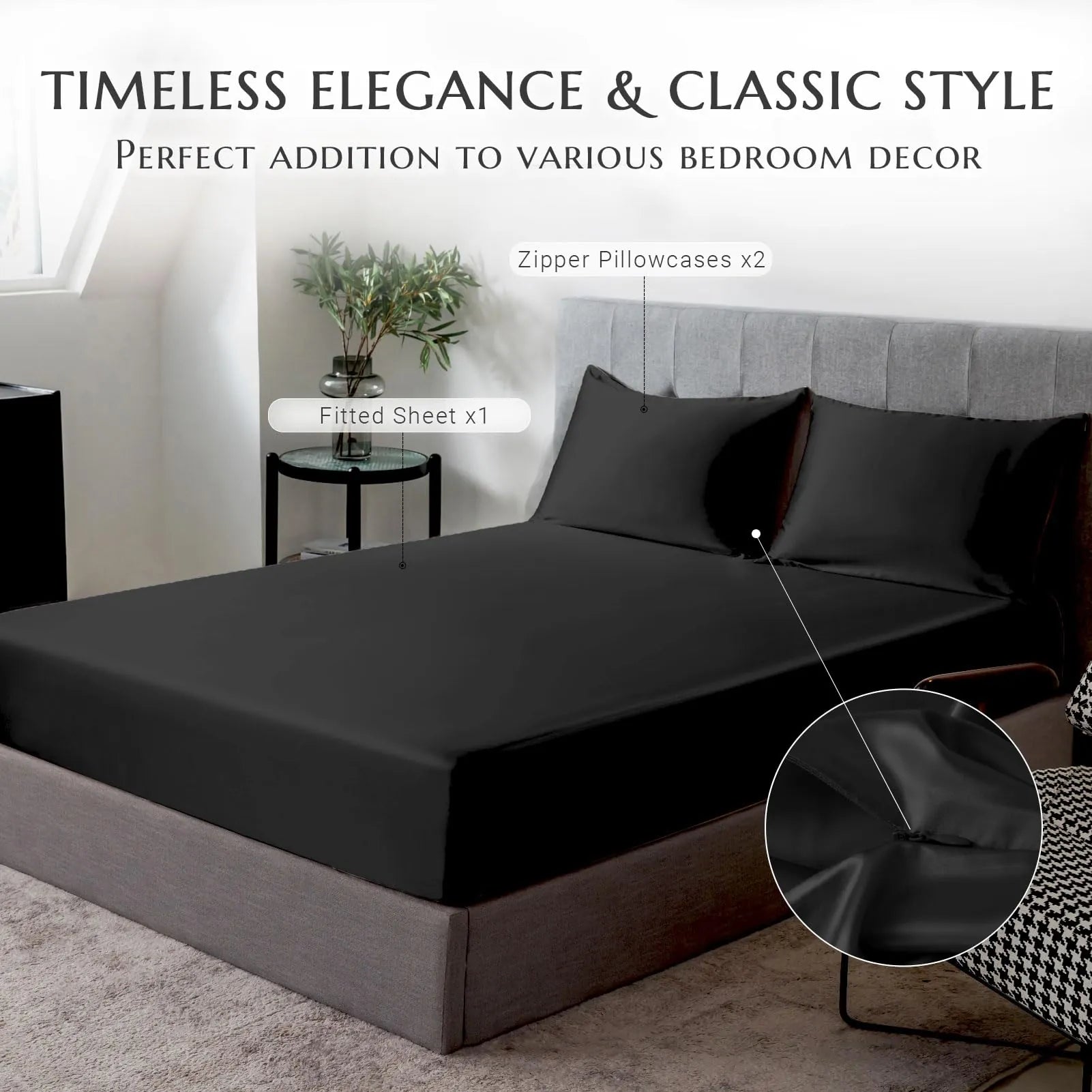 Soft Silk Fitted Sheet Set