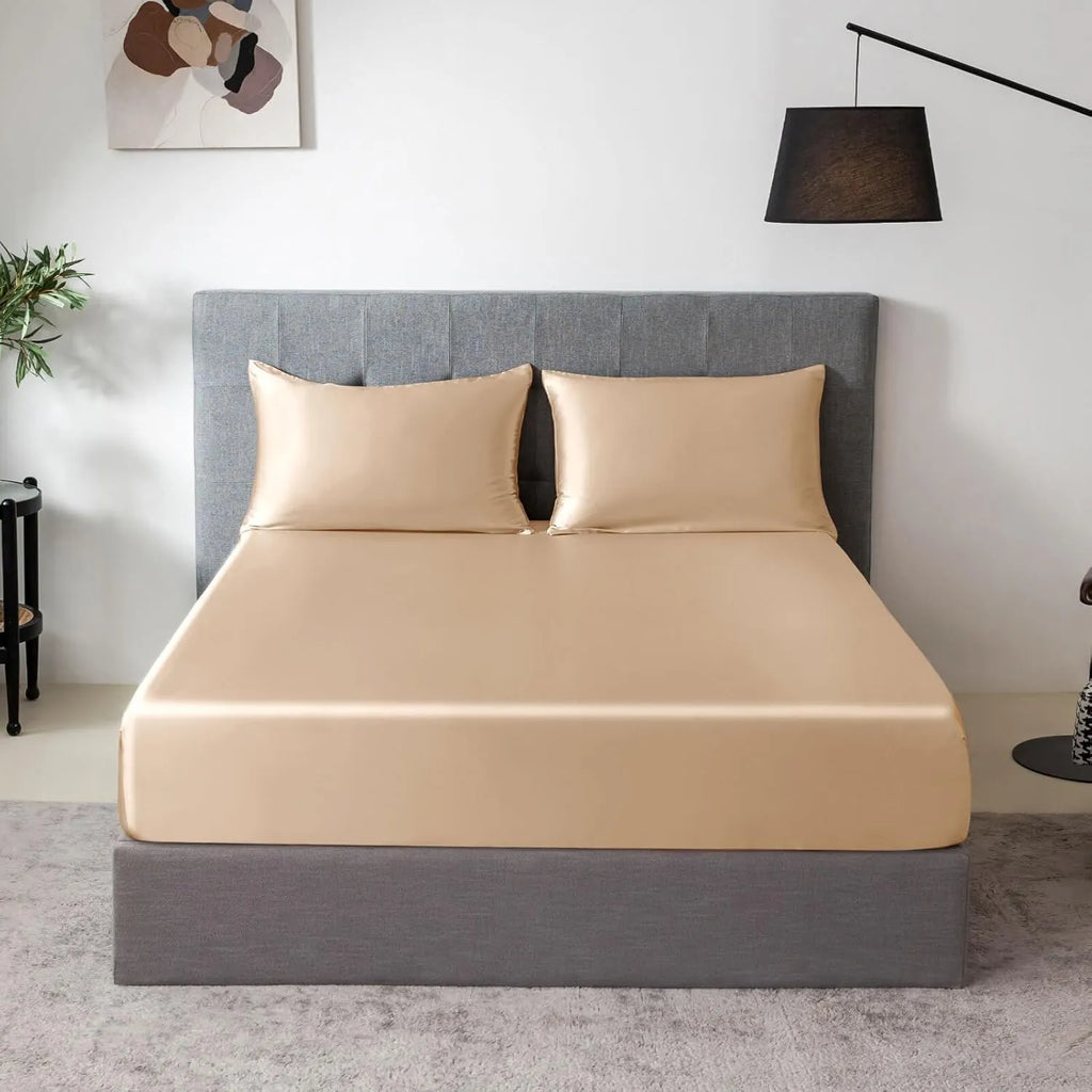 Soft Silk Fitted Sheet Set