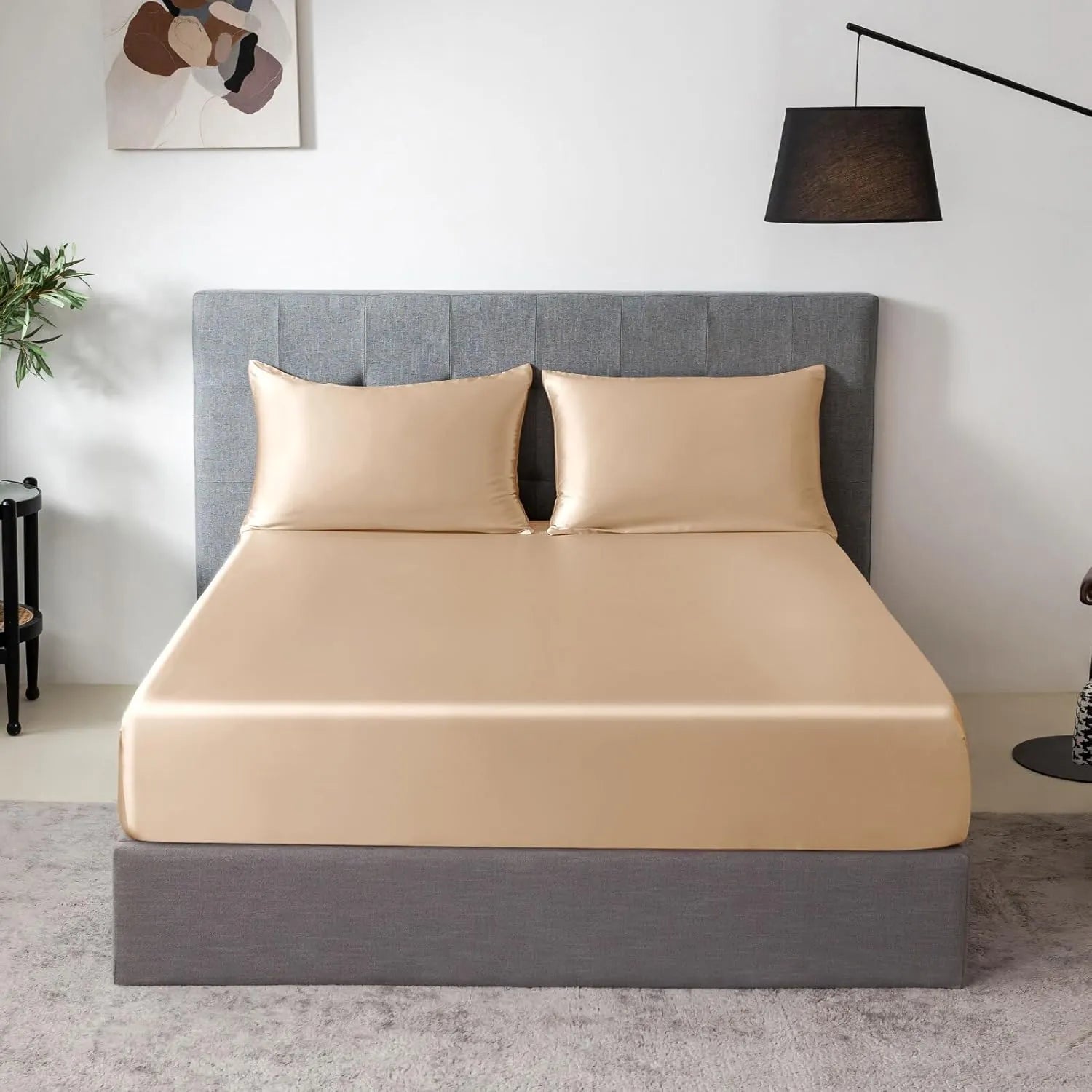 Soft Silk Fitted Sheet Set