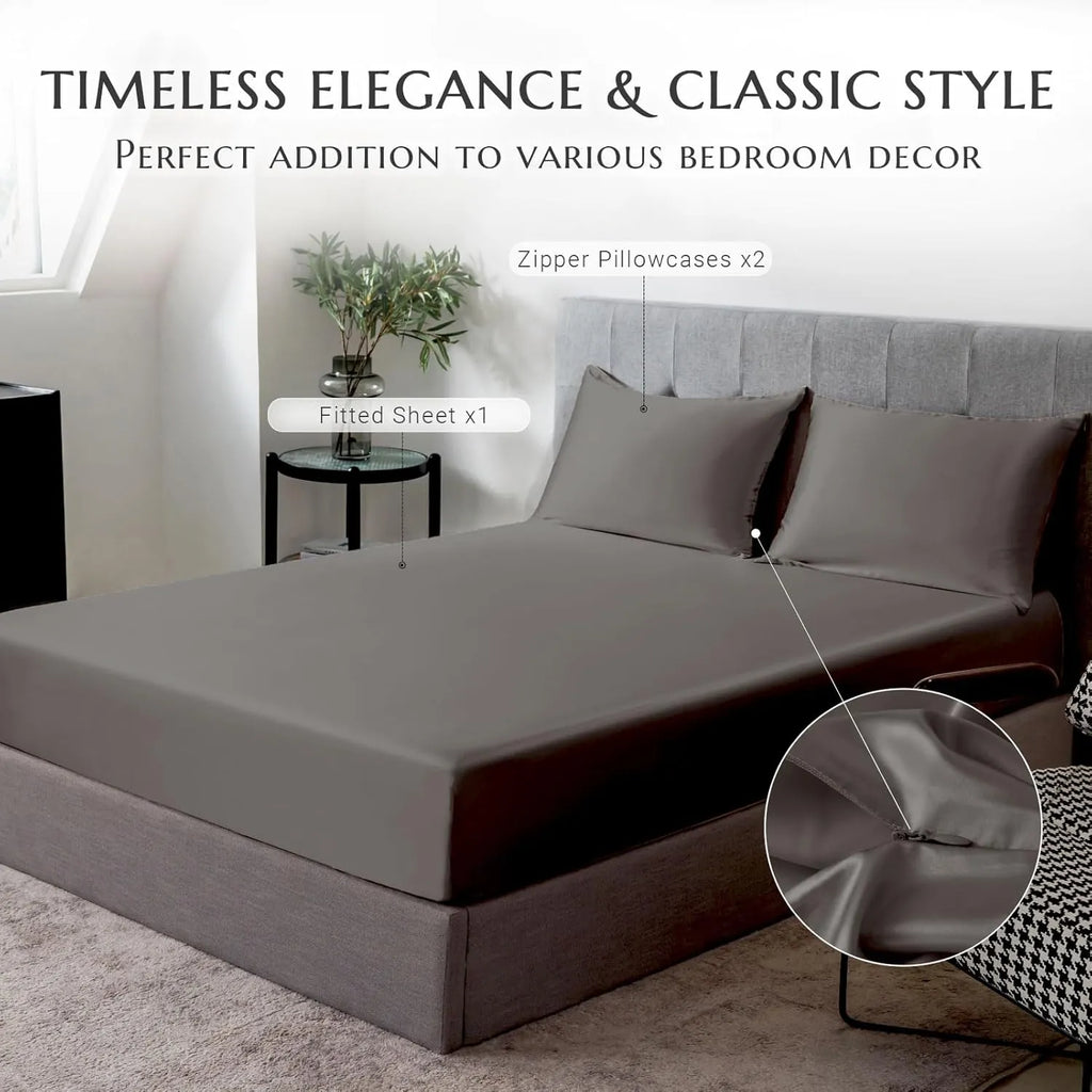 Soft Silk Fitted Sheet Set