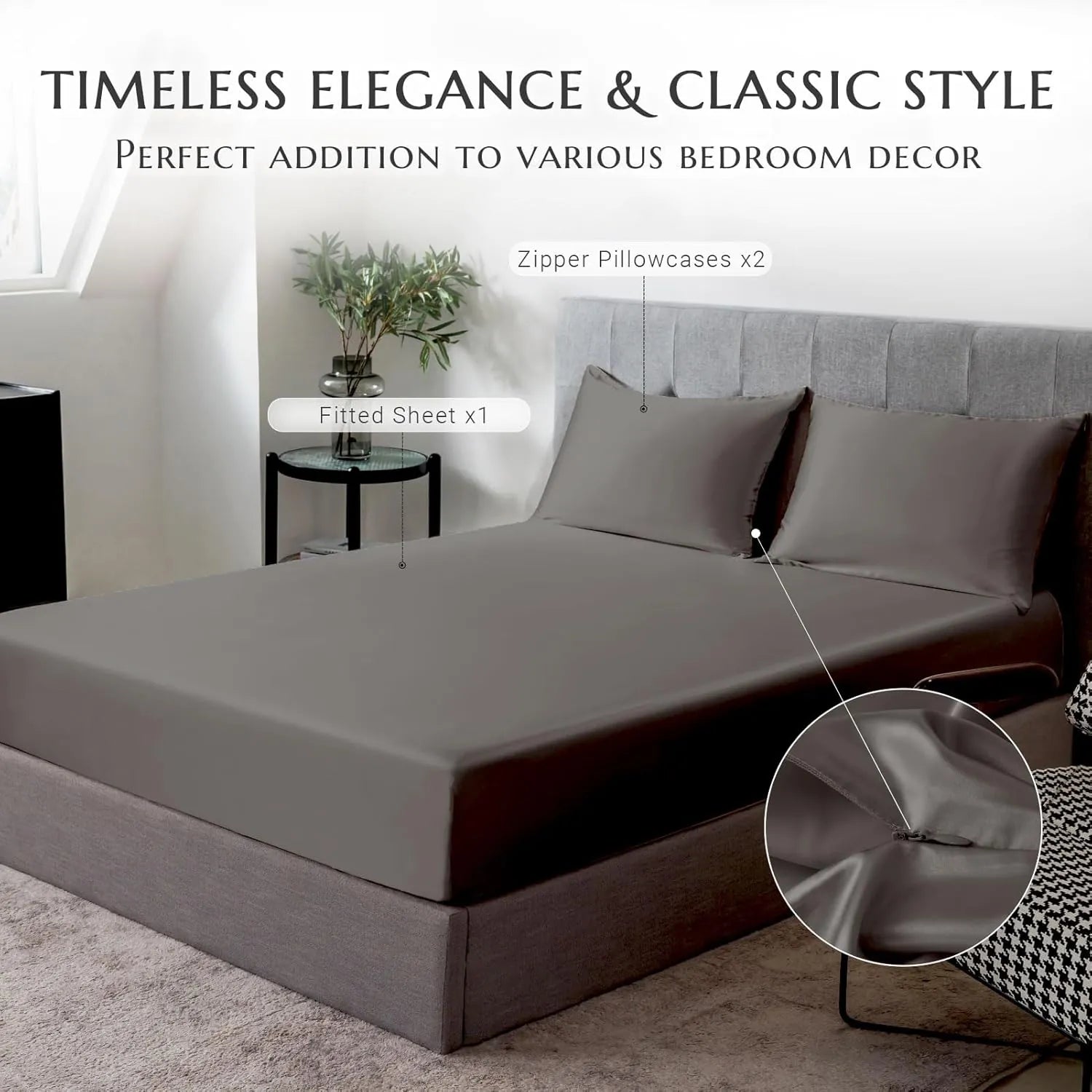 Soft Silk Fitted Sheet Set