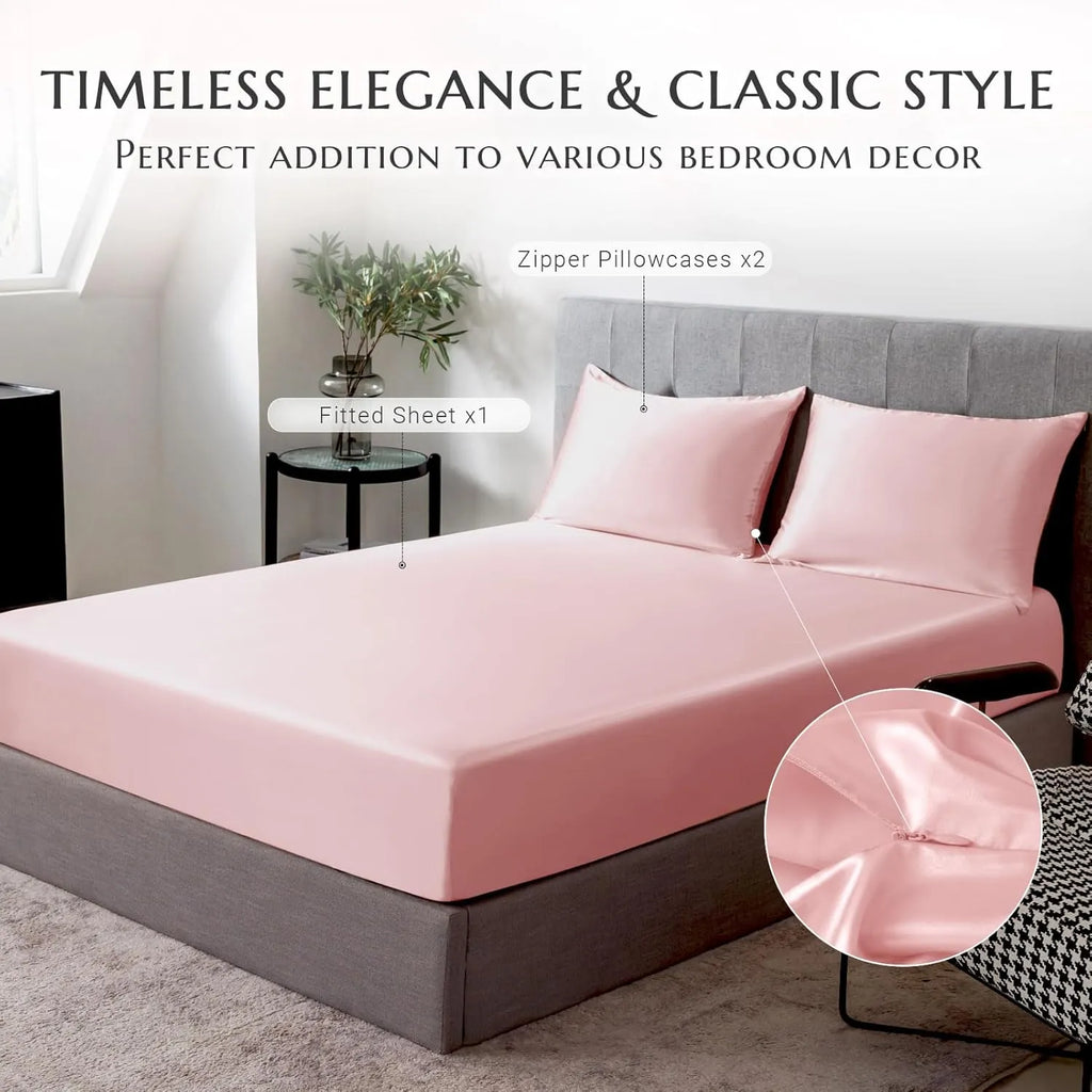 Soft Silk Fitted Sheet Set