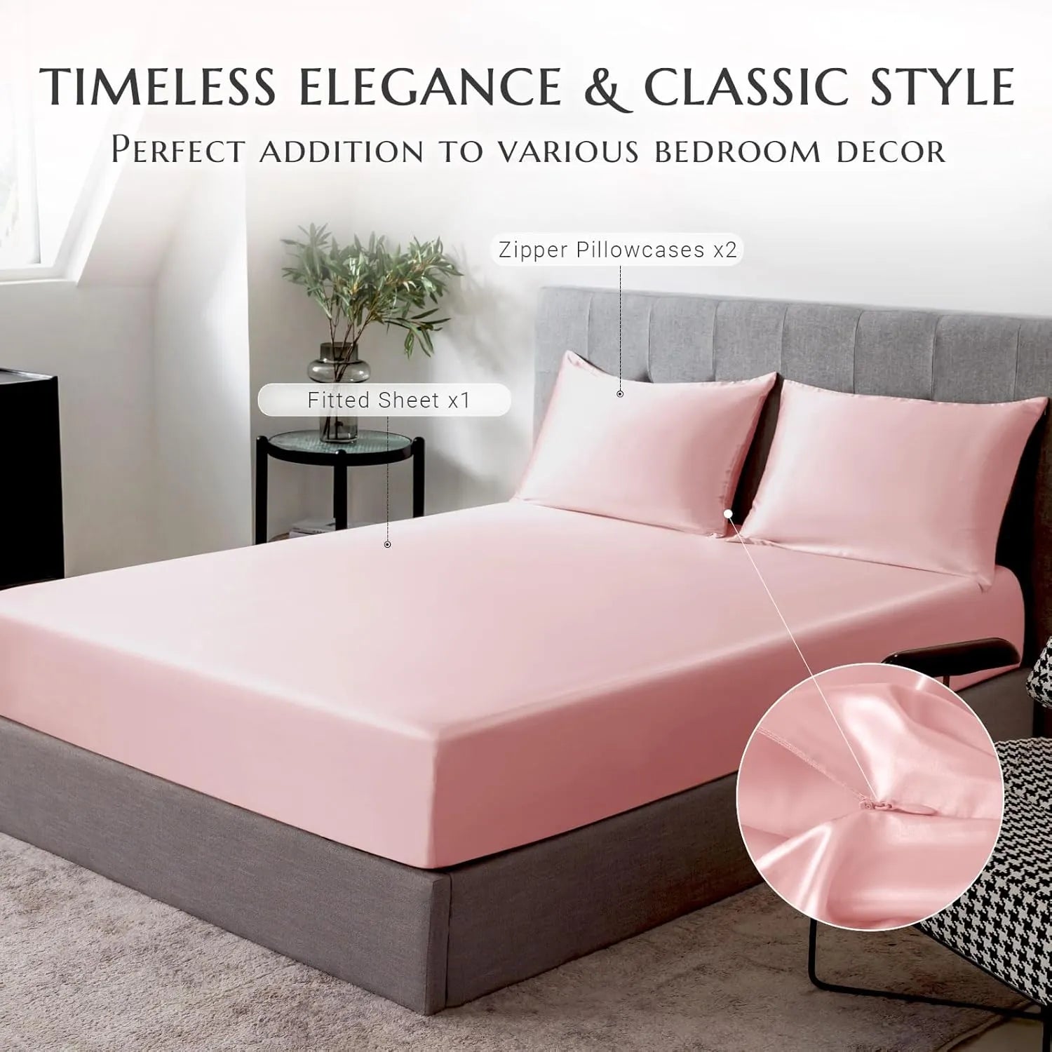 Soft Silk Fitted Sheet Set