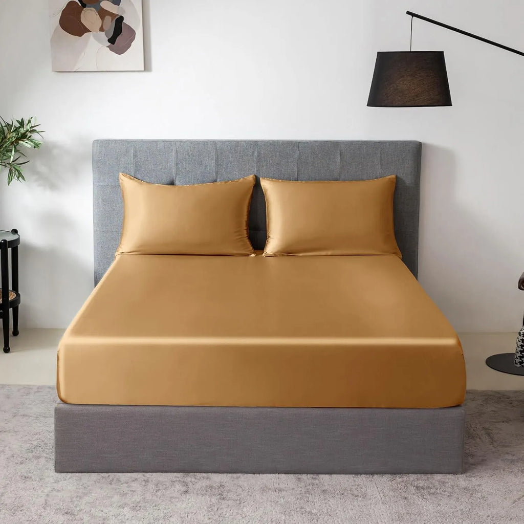 Soft Silk Fitted Sheet Set