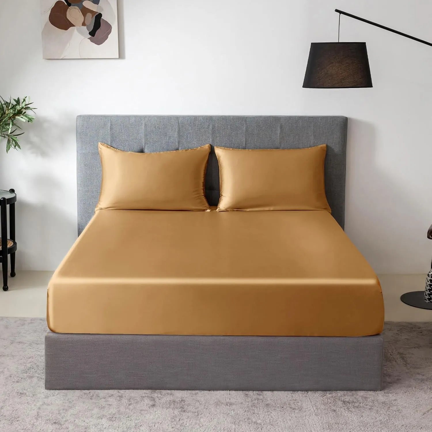 Soft Silk Fitted Sheet Set