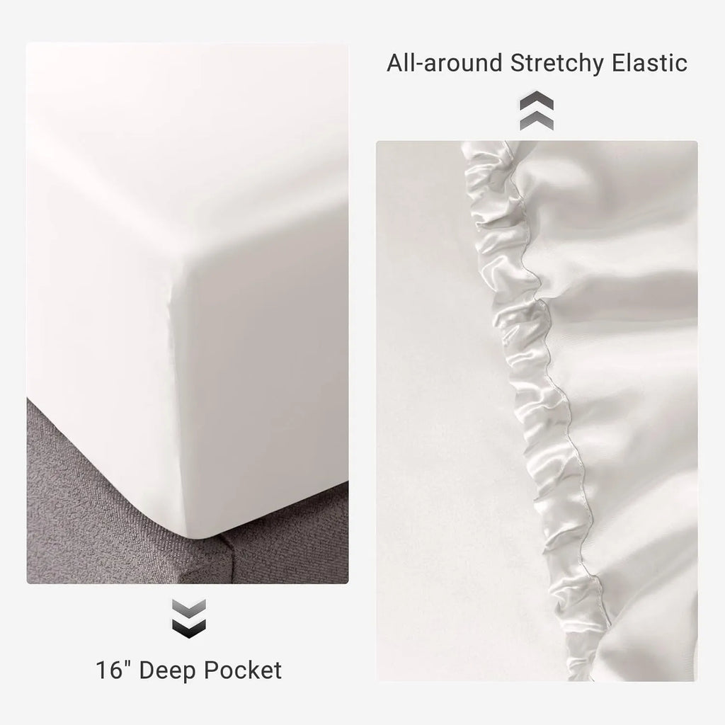 Soft Silk Fitted Sheet Set