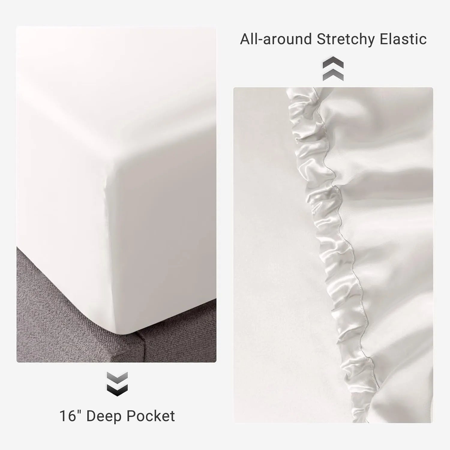Soft Silk Fitted Sheet Set