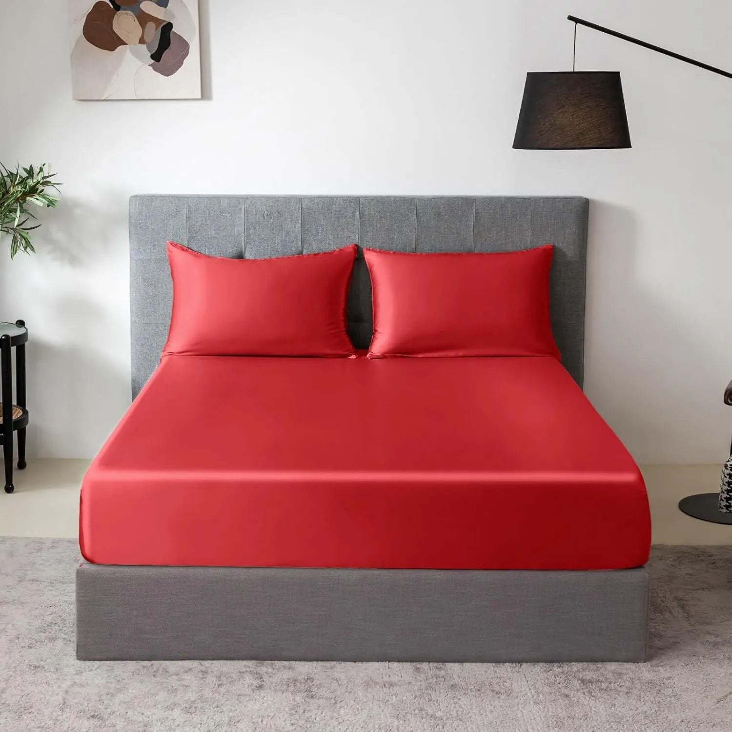 Soft Silk Fitted Sheet Set
