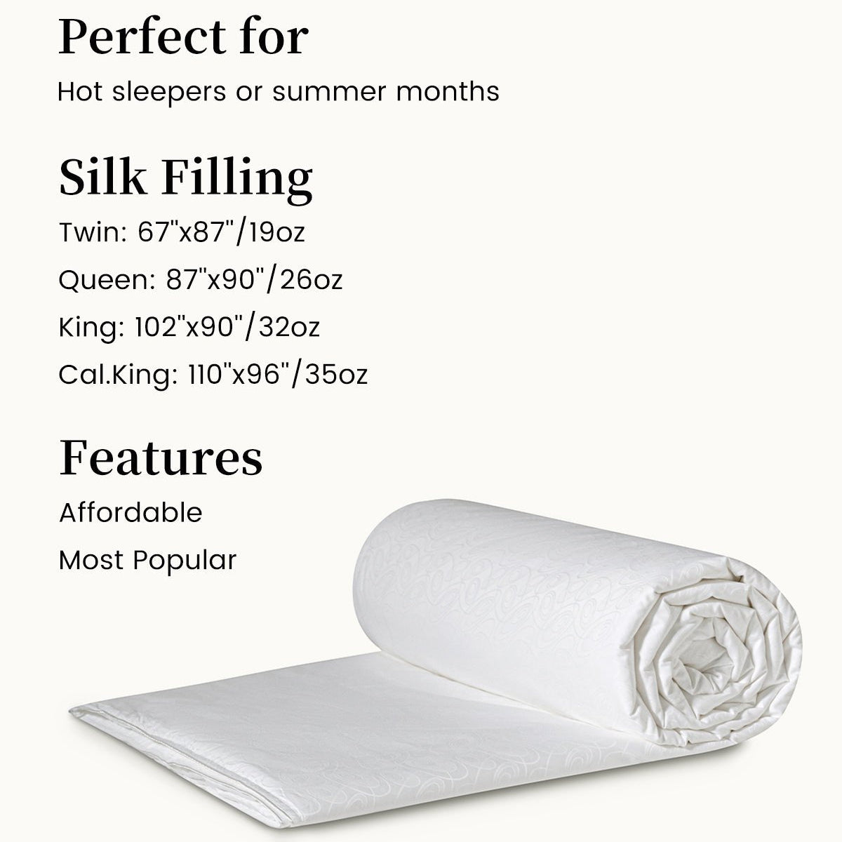 Summer Lightweight Mulberry Silk Filled Comforter