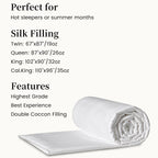 Luxury Summer Double Cocoon Silk Filled Comforter