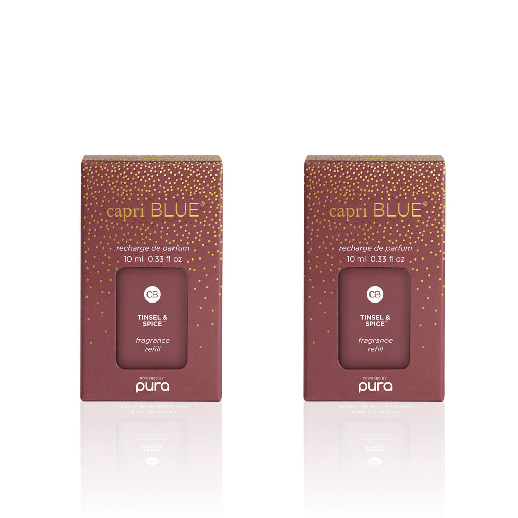 CB + PURA Diffuser Refill 2-Pack Bundle, Tinsel & Spice