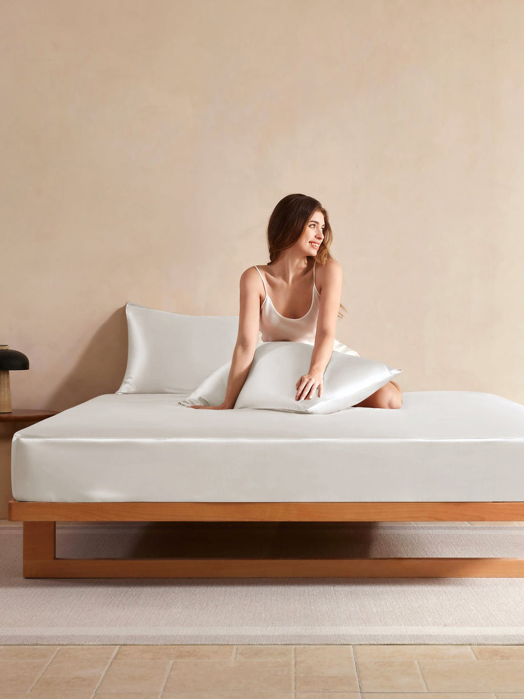 Vegan Silk Fitted Sheet Set