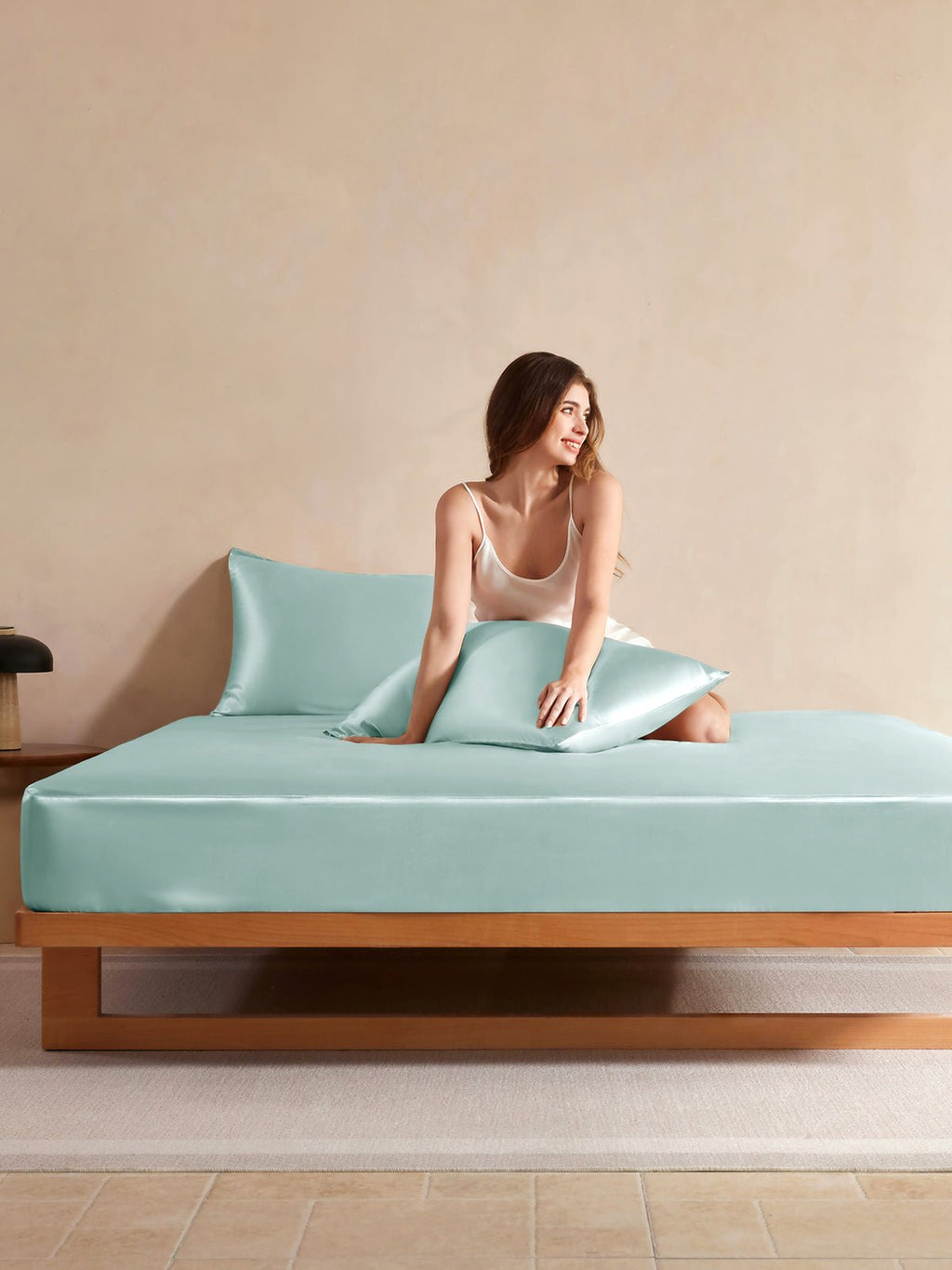 Vegan Silk Fitted Sheet Set