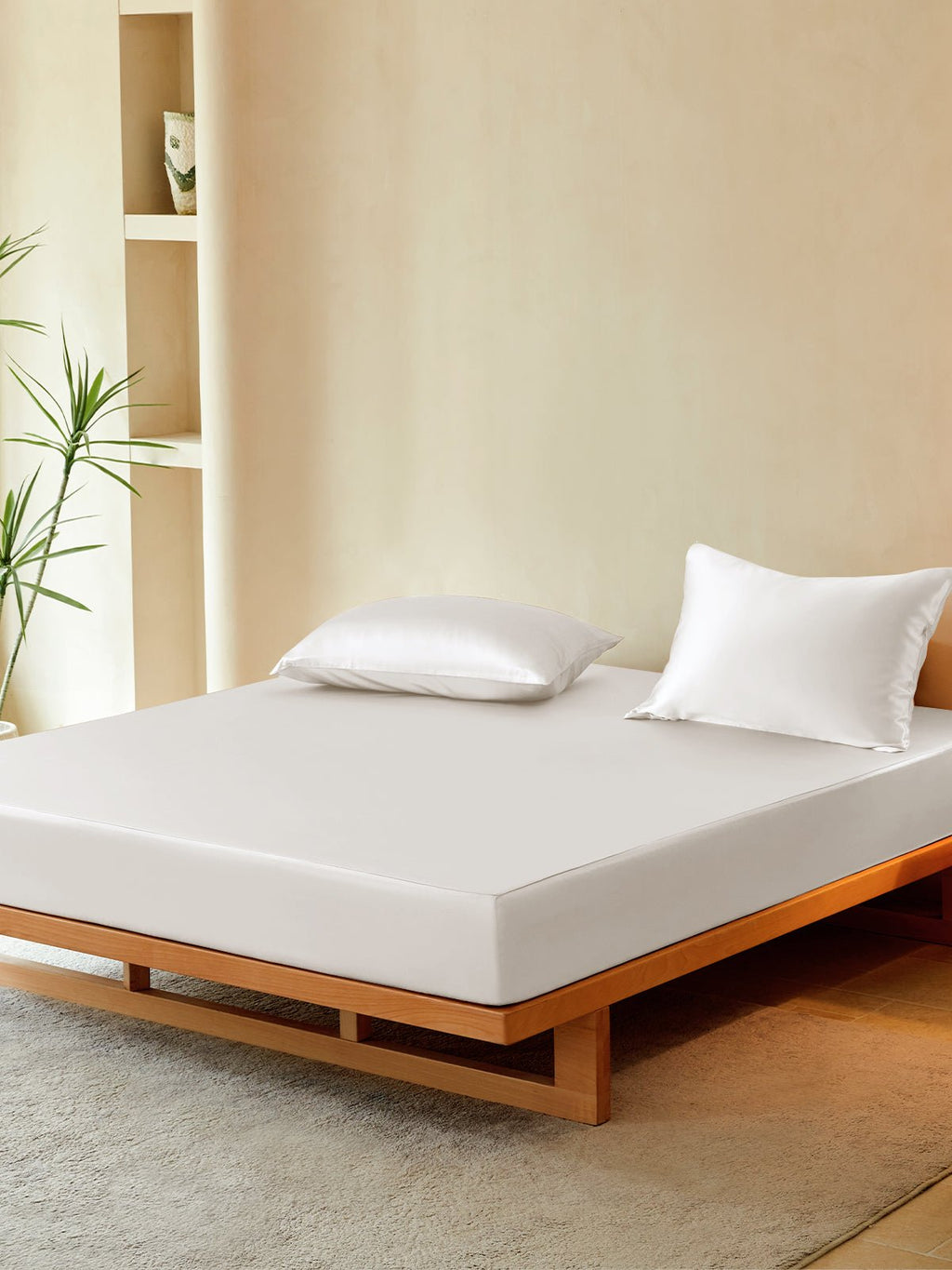 Vegan Silk Fitted Sheet Set