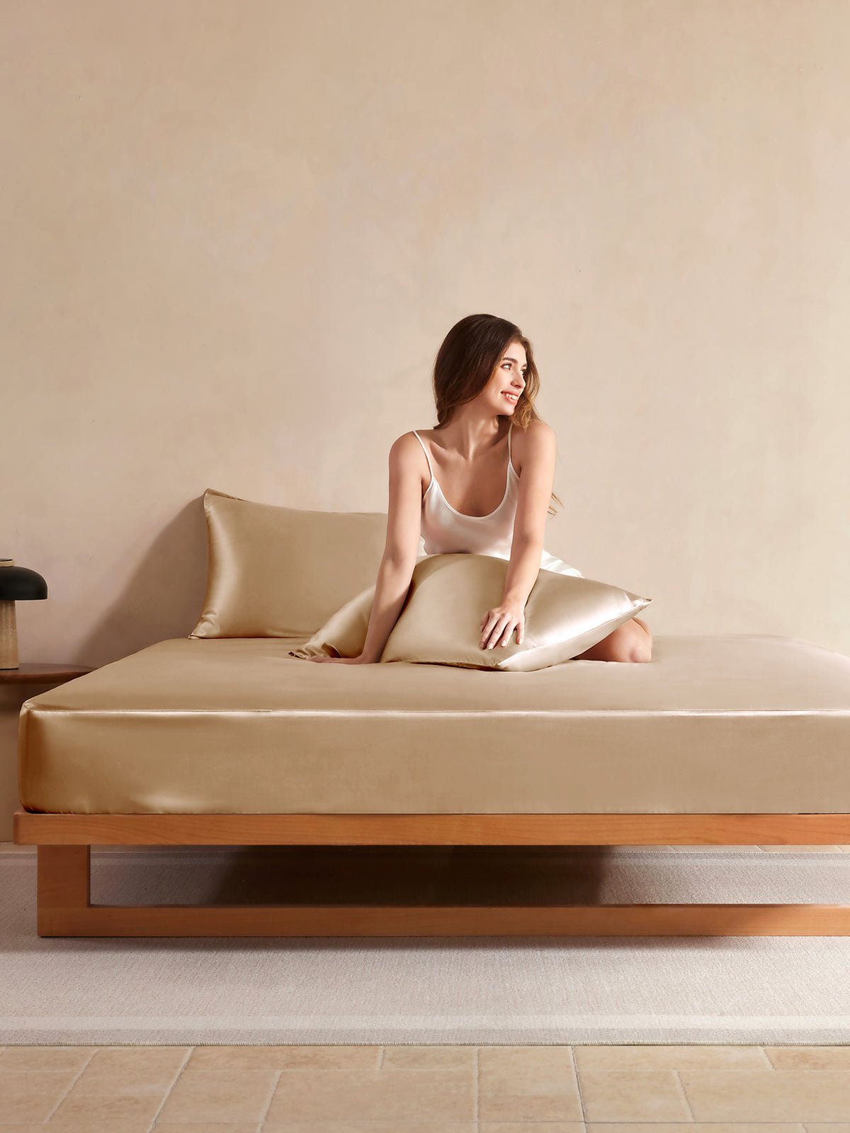 Vegan Silk Fitted Sheet Set