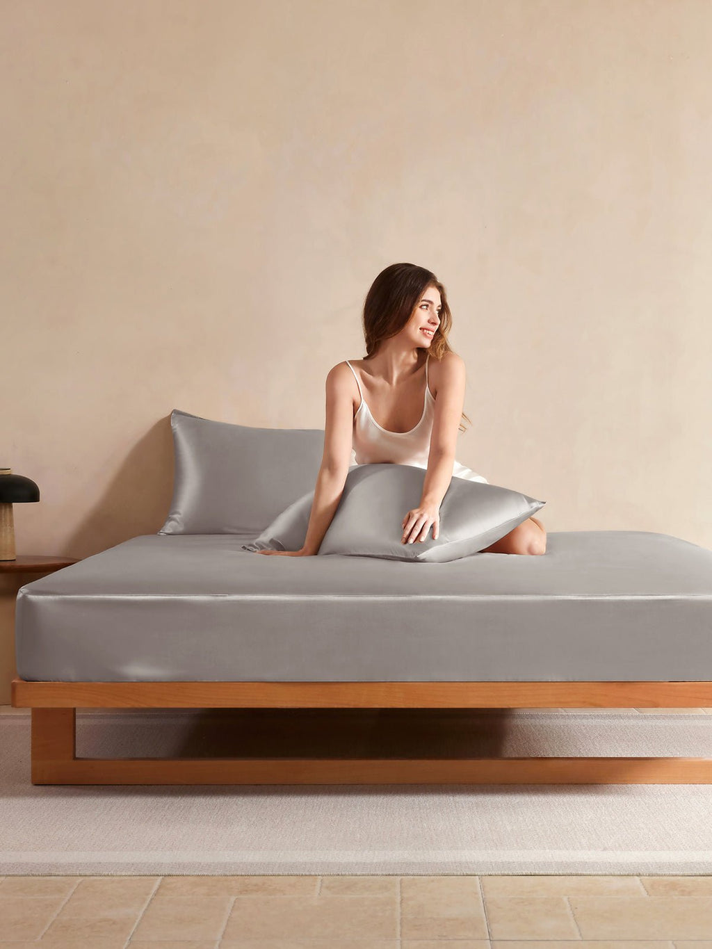 Vegan Silk Fitted Sheet Set