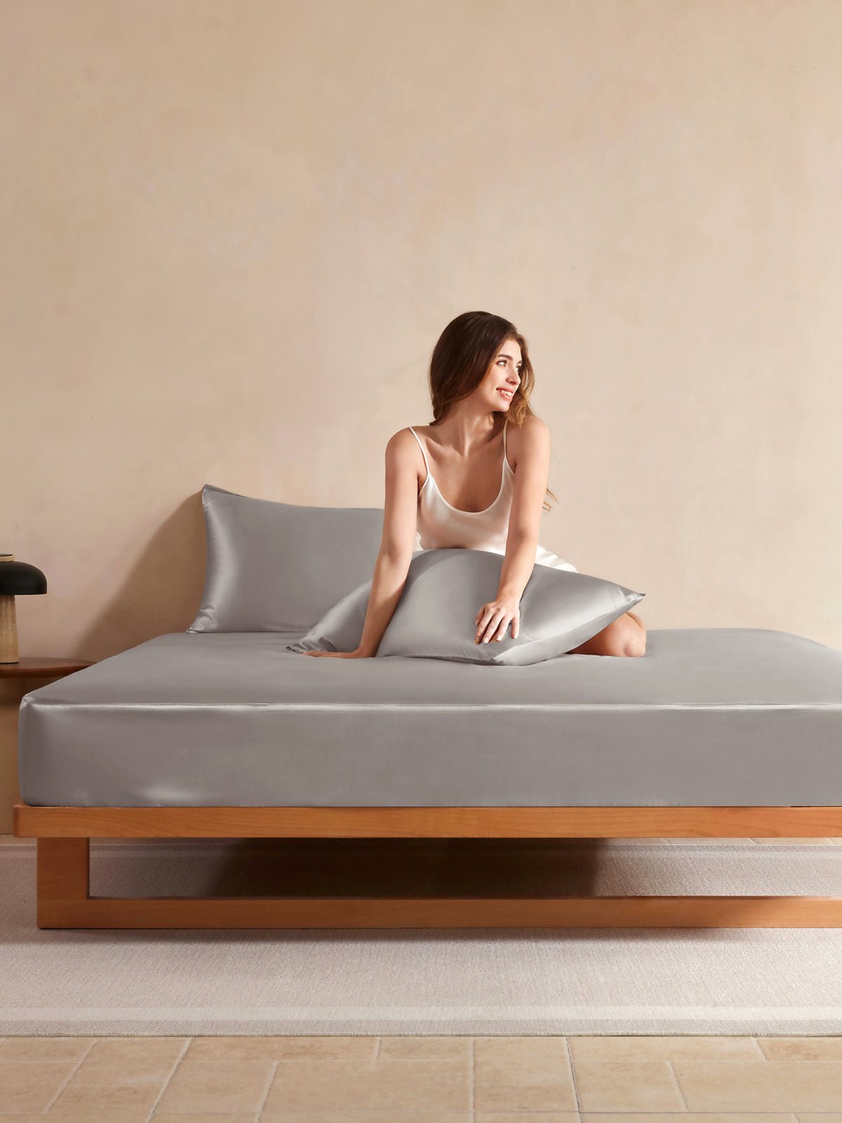Vegan Silk Fitted Sheet Set