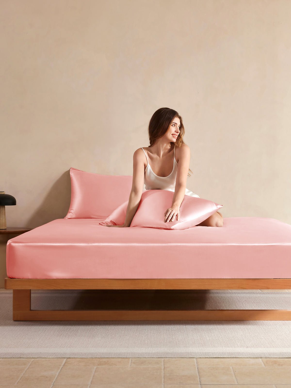 Vegan Silk Fitted Sheet Set