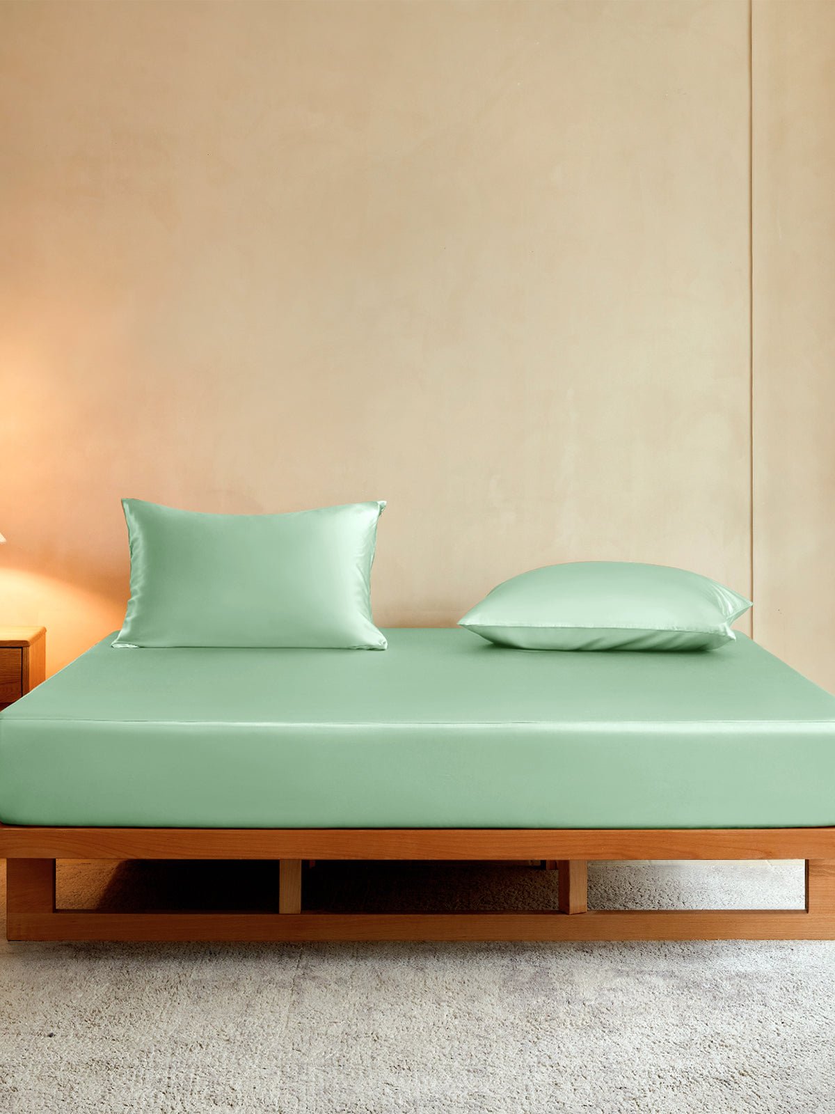 Vegan Silk Fitted Sheet Set