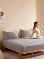 Vegan Silk Fitted Sheet Set