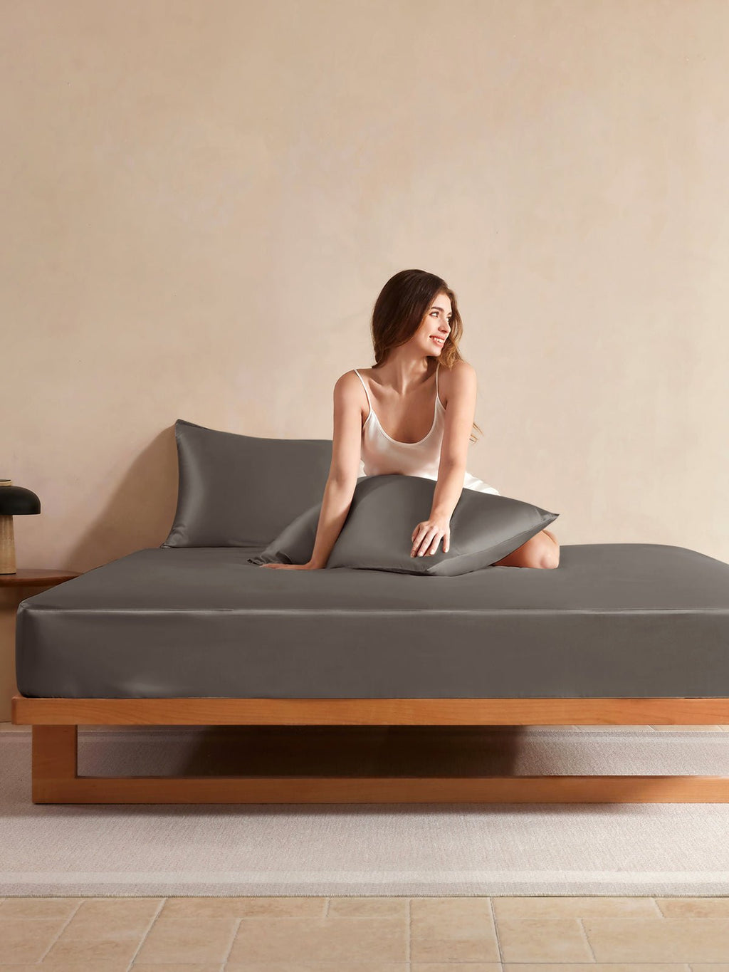 Vegan Silk Fitted Sheet Set
