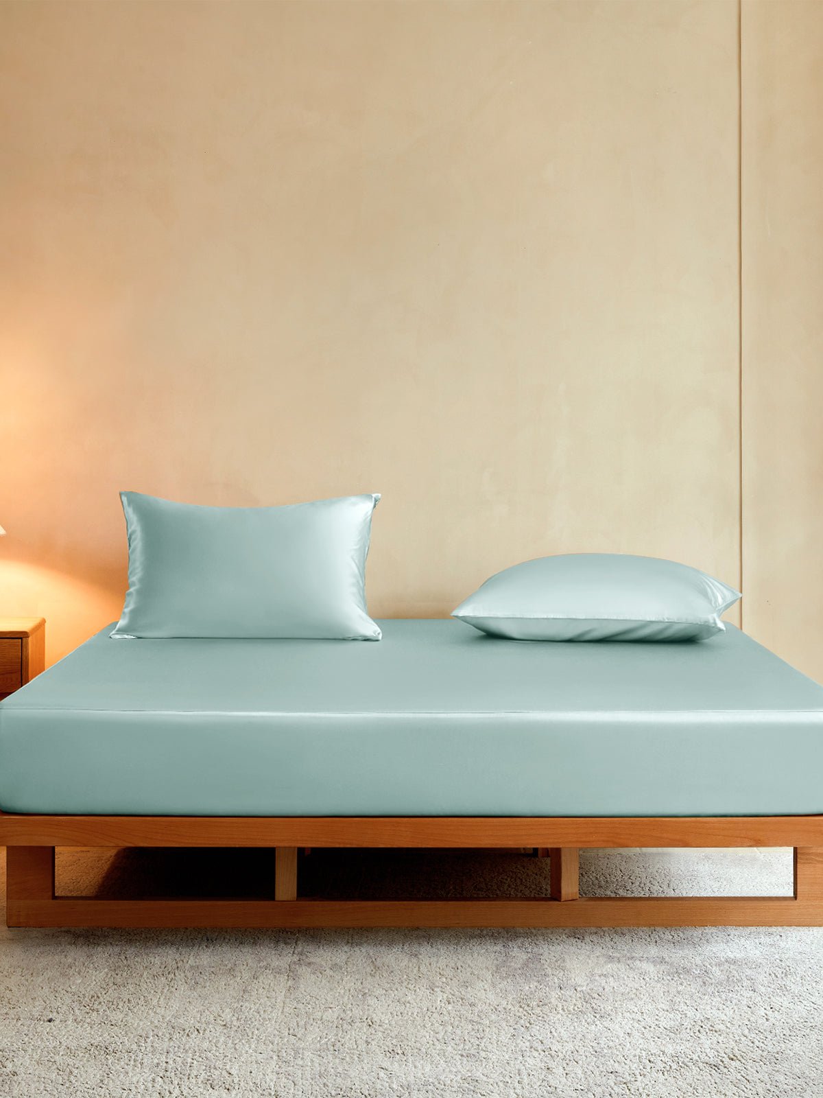Vegan Silk Fitted Sheet Set