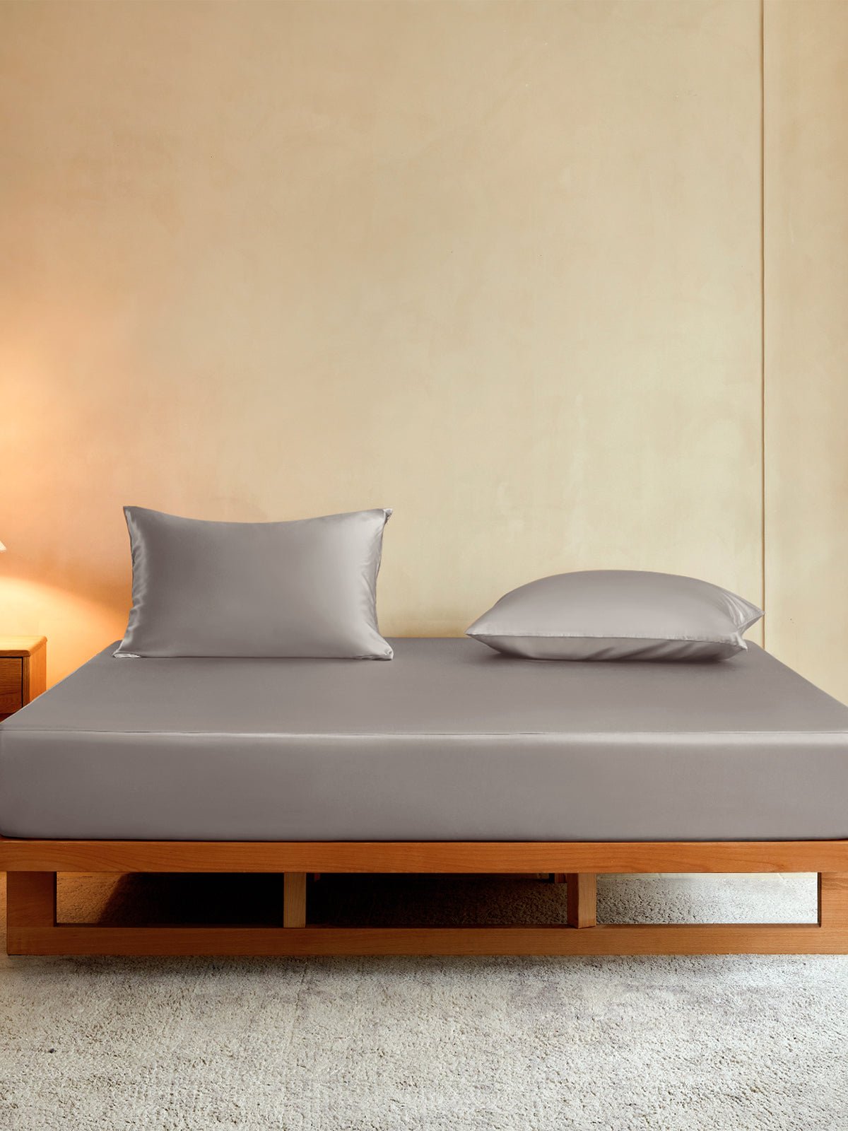 Vegan Silk Fitted Sheet Set