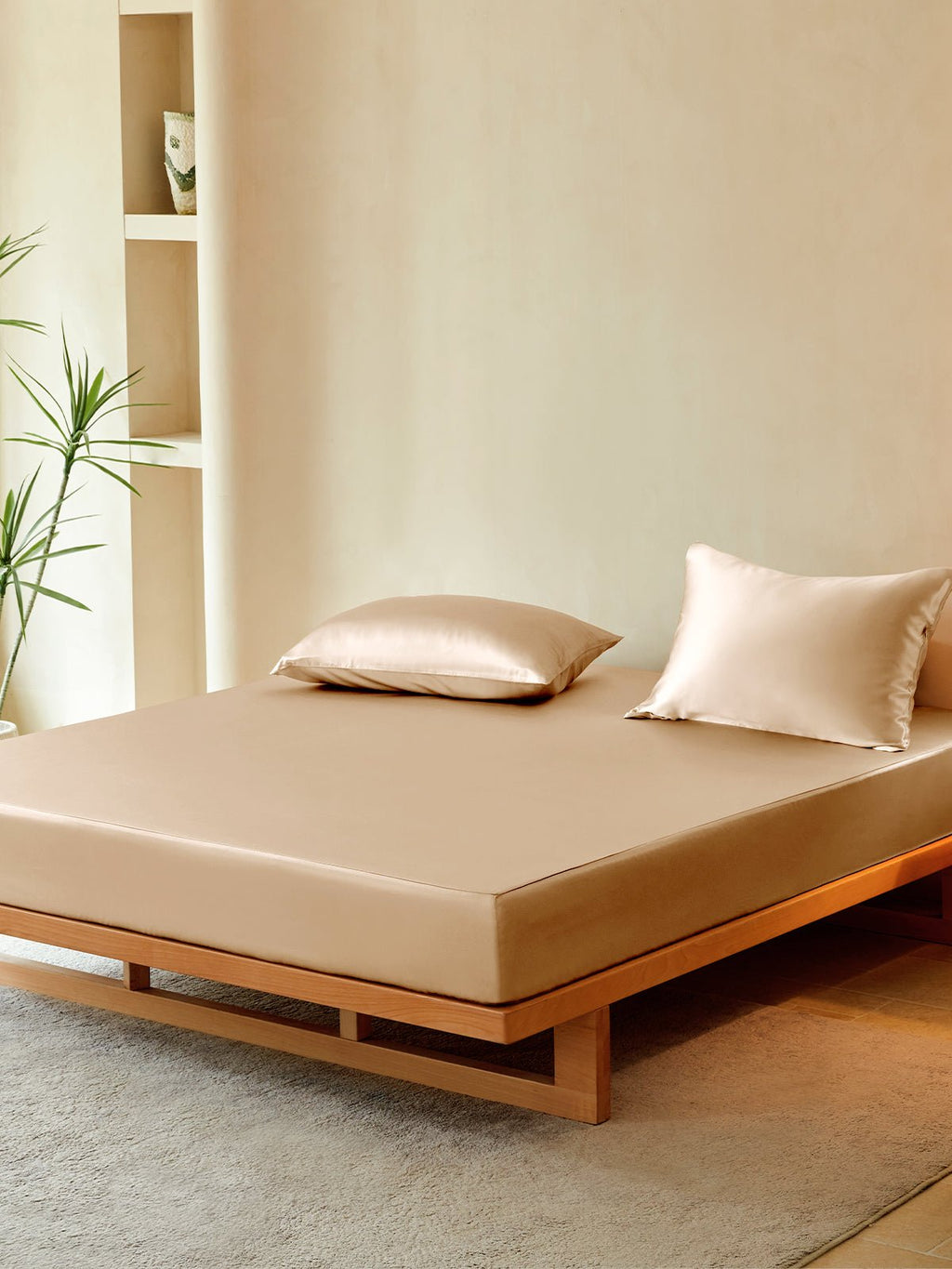 Vegan Silk Fitted Sheet Set