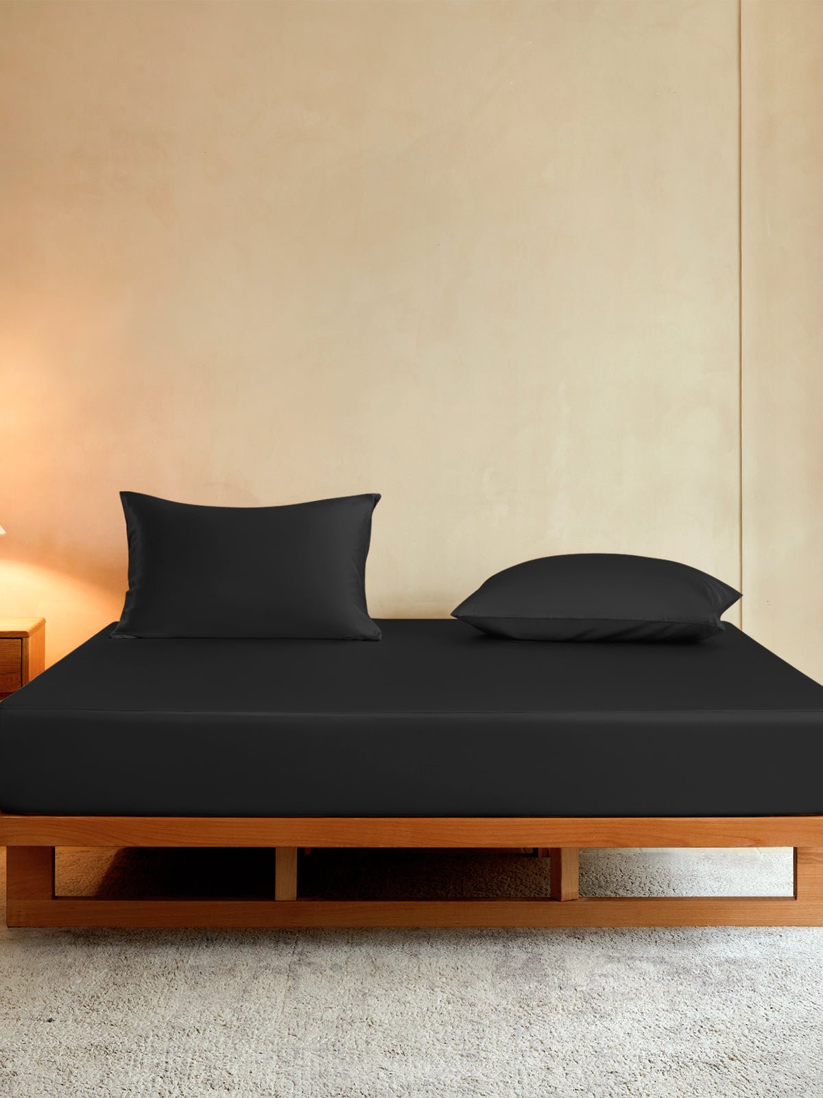 Vegan Silk Fitted Sheet Set